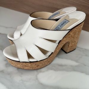 Jimmy Choo white wedges. Size 37, Size 6